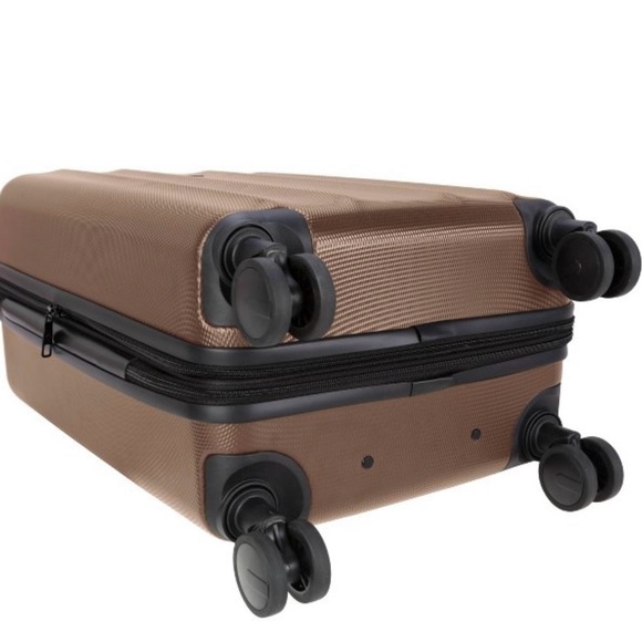 Skyline Hardside Large Checked Spinner Suitcase - Picture 3 of 5